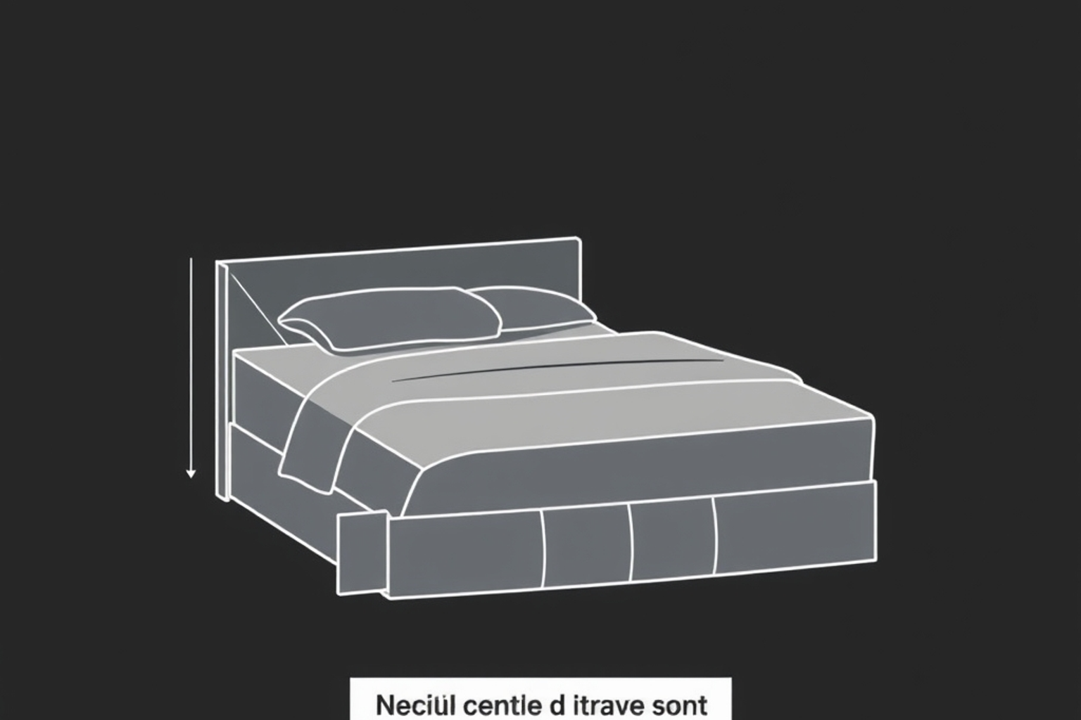 Pieza sobre la cama rodeada de un anillo de brim y un skirt separado