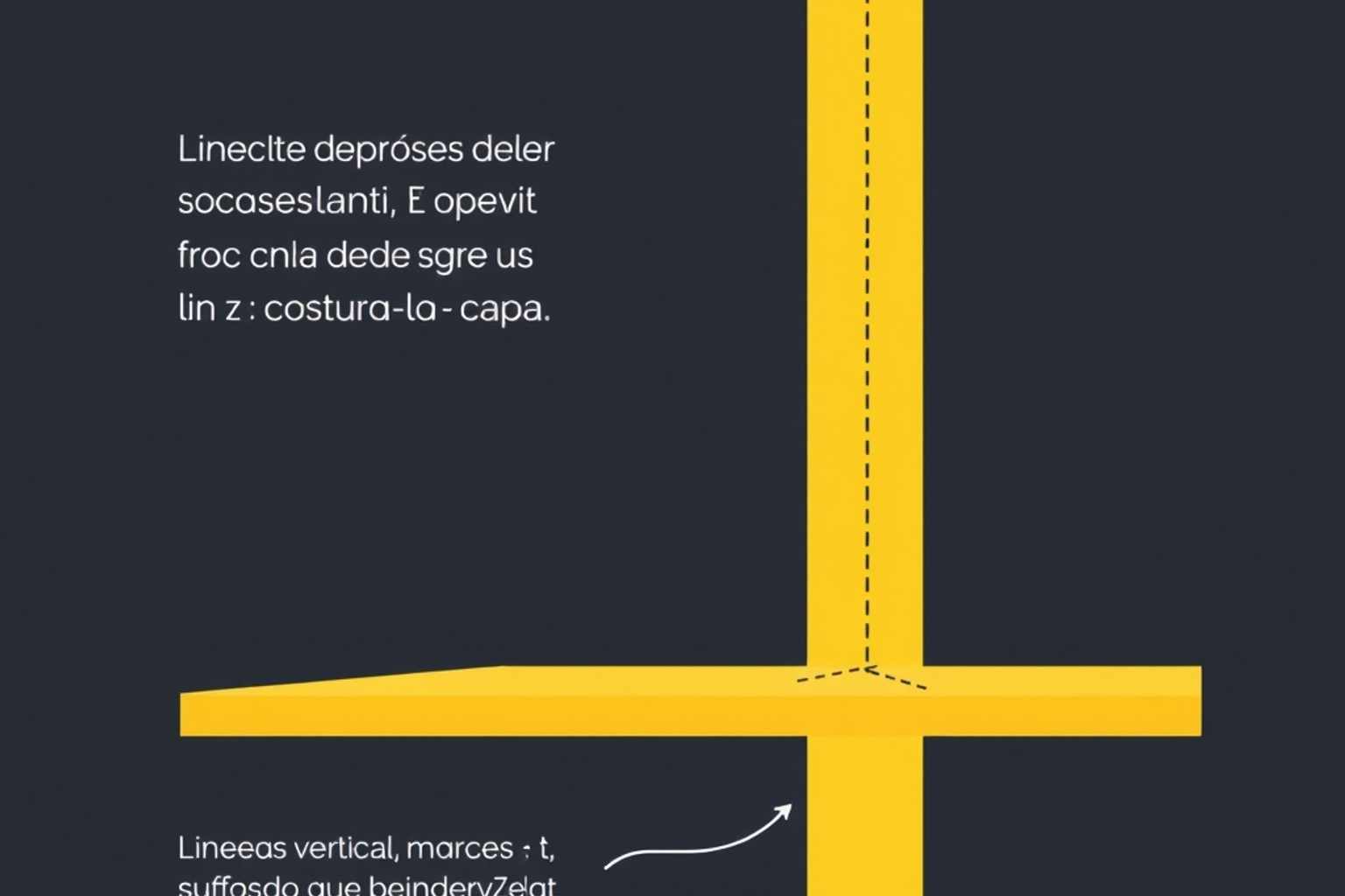 Pared vertical con una línea marcada que sube por toda la altura